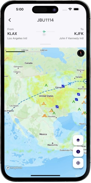 Turbulence Forecast for my flight 